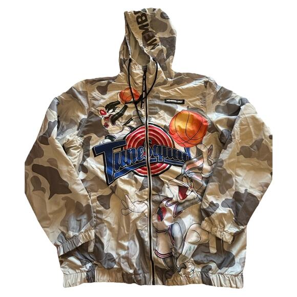 Members Only Other - Space Jam Members Only jacket mens Sz Large Tune Squad Windbreaker Gray‎ Camo